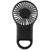 48-Hour Hit Black Rechargeable Handheld Fan With Carabiner