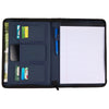 Leed's Navy Puffer Zippered Padfolio with FSC Recycled Paper