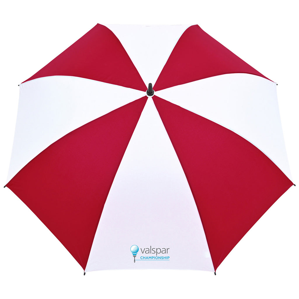 Elements Red/White 60" Recylcled Auto Open Golf Umbrella