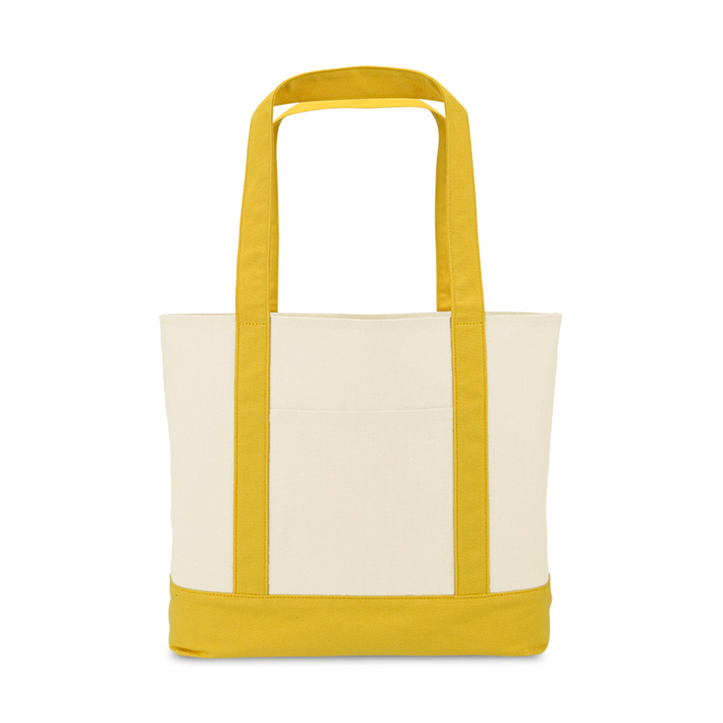 Gemline Yellow Large Canvas Tote