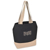 Gemline Black Recycled Cotton Canvas Jute Tote - AWARE