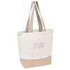 Gemline Natural Recycled Cotton Canvas Jute Tote - AWARE