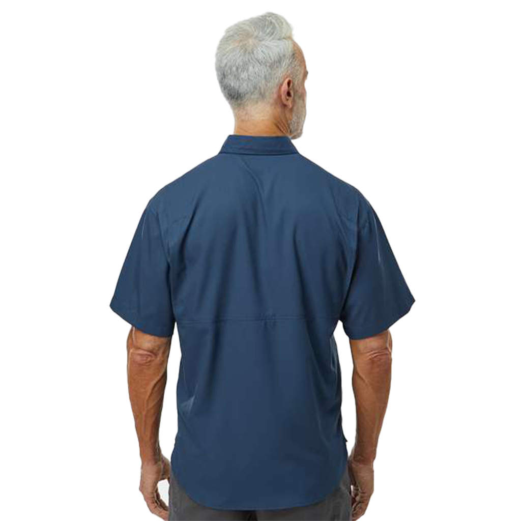 Paragon Men's Navy Hatteras Performance Short Sleeve Fishing Shirt
