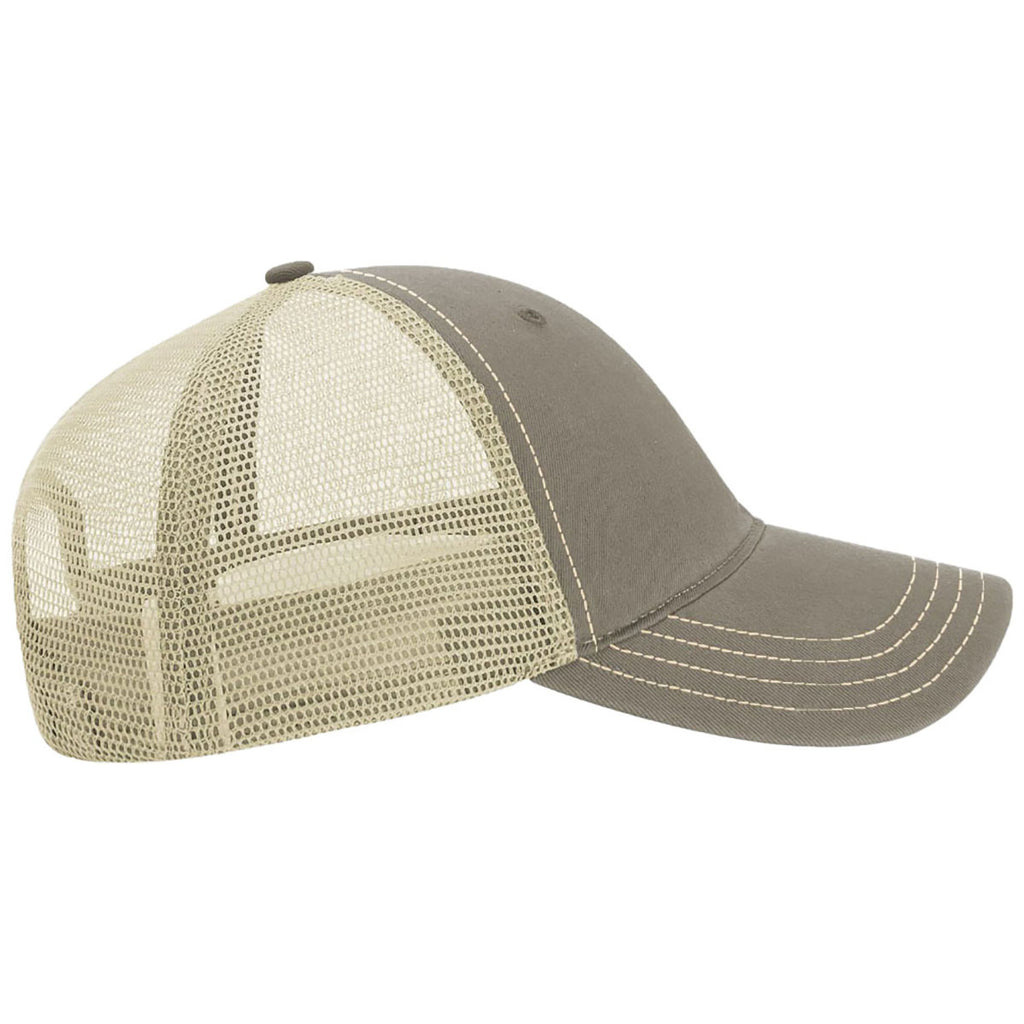 Richardson Driftwood/Khaki Garment Washed Trucker