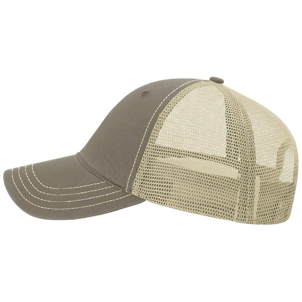 Richardson Driftwood/Khaki Garment Washed Trucker