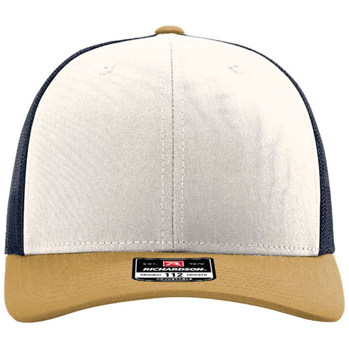 Richardson Cream/Navy/Amber Gold Trucker Cap