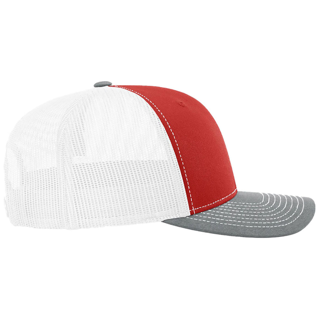 Richardson Red/White/Heather Grey Trucker Cap