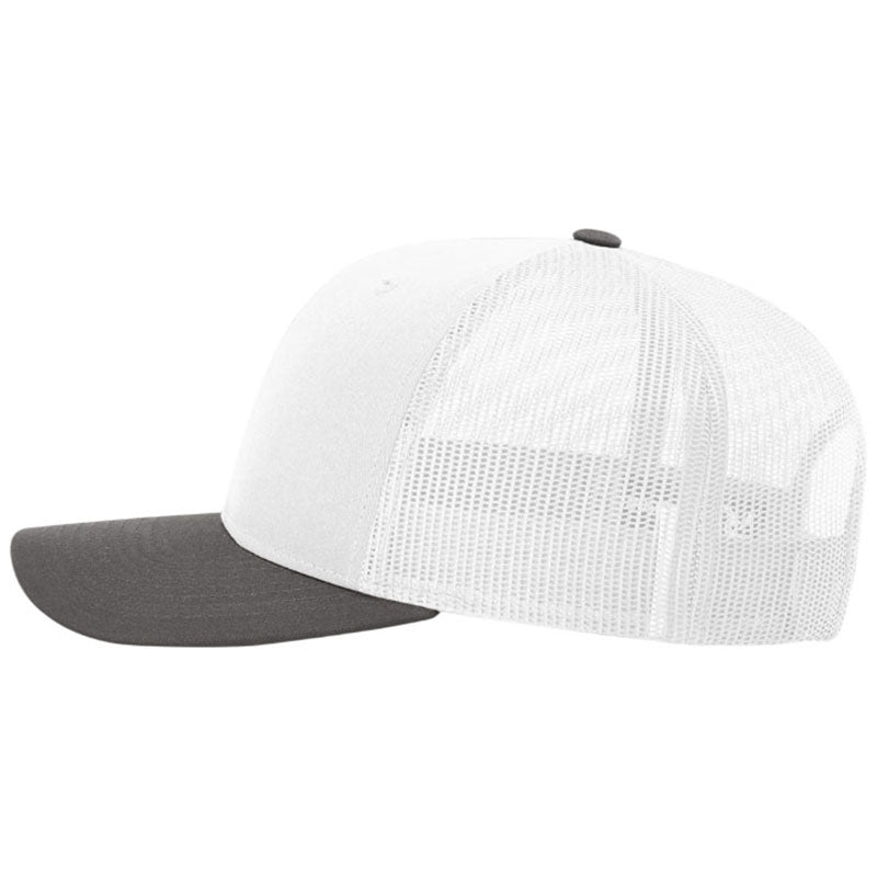 Richardson White/White/Charcoal Trucker Cap