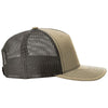 Richardson Khaki/Coffee Five-Panel Trucker