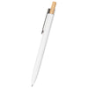 Hit White Recycled Aluminum Pen With Bamboo Plunger