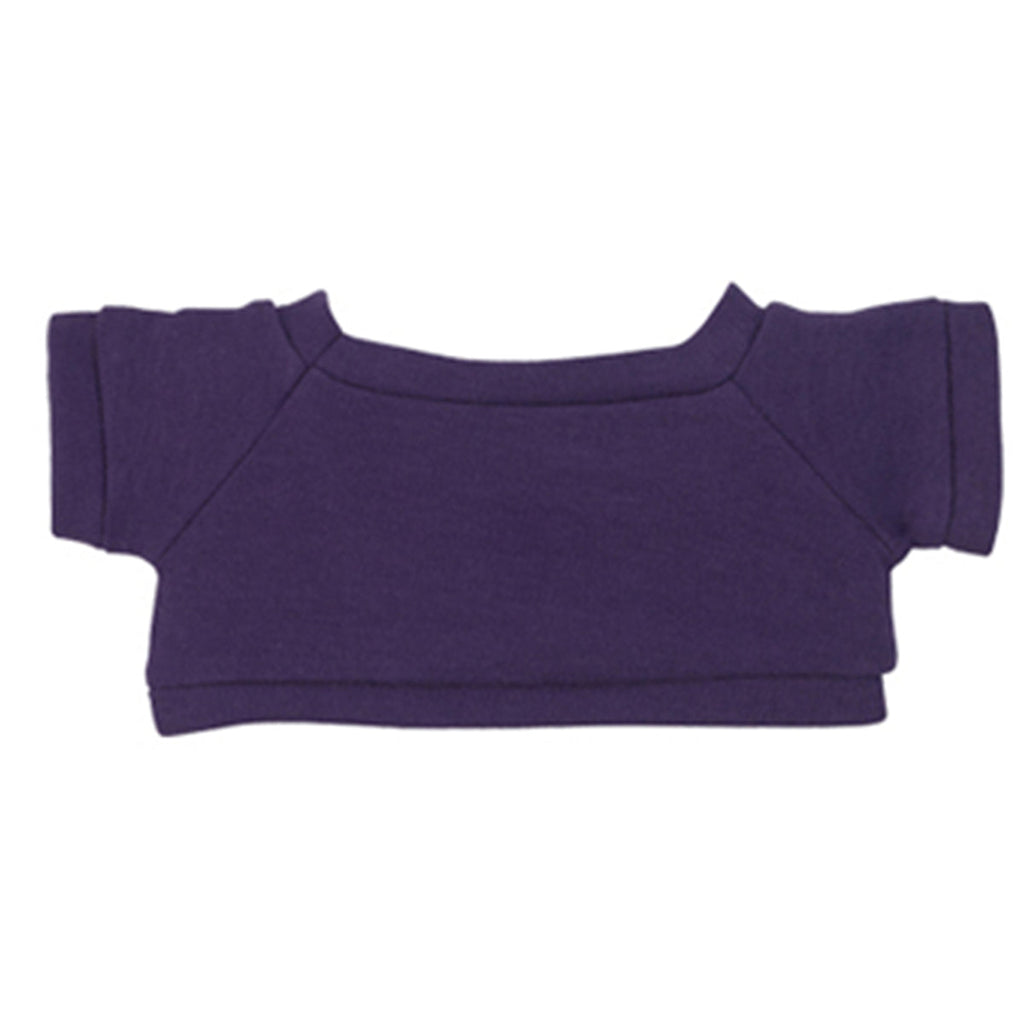 Hit 8 1/2" Big Paw White Bear with Purple T-Shirt