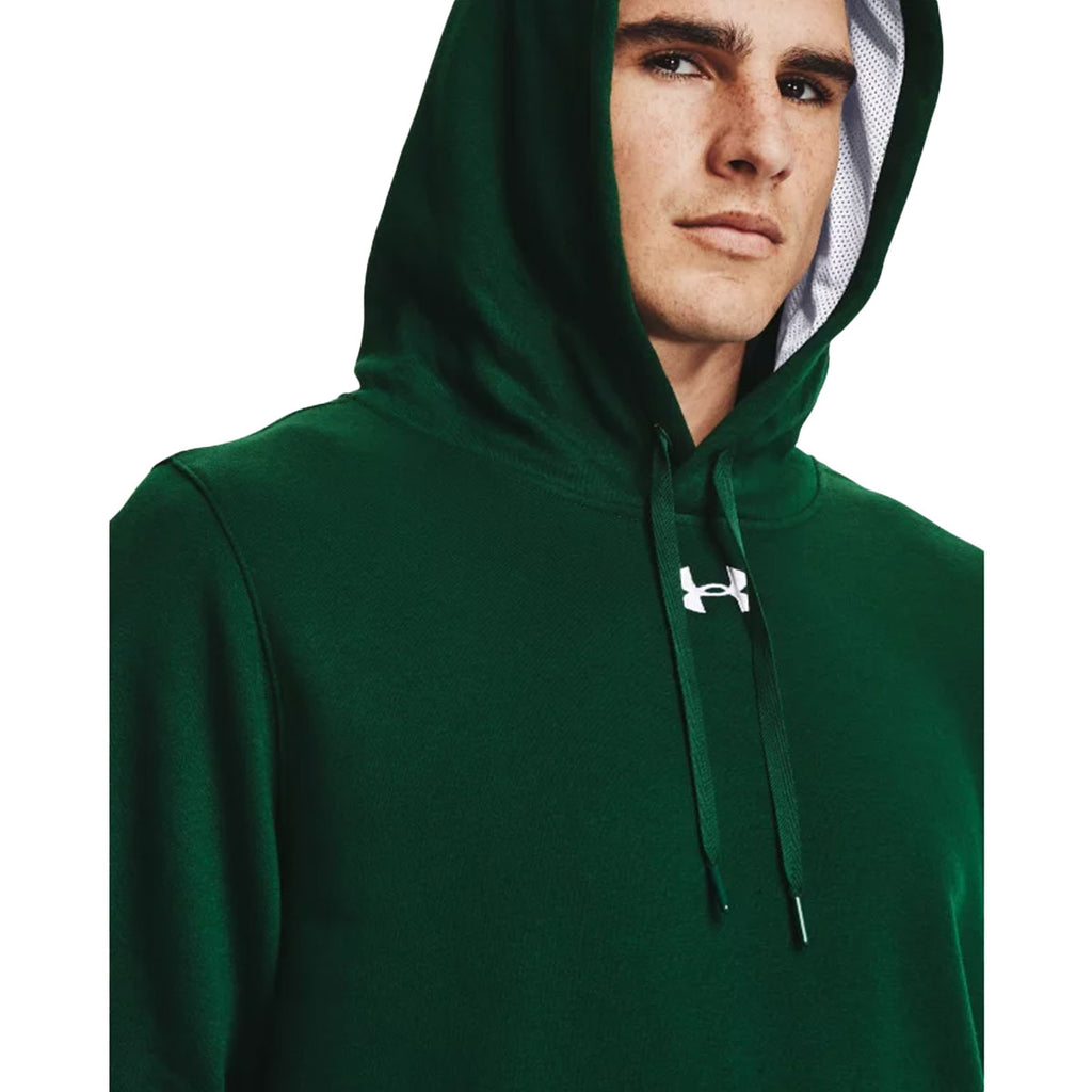 Under Armour Men's Forest Green/White Hustle Fleece Hoody