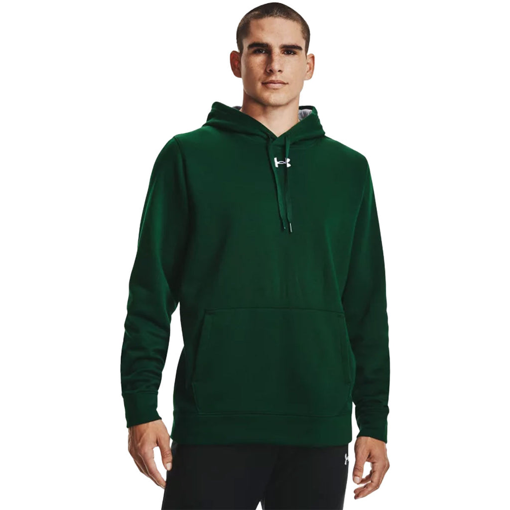 Under Armour Men's Forest Green/White Hustle Fleece Hoody