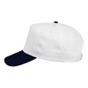 Valucap White/Navy Five-Panel Twill Cap