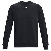 Under Armour Men's Black/White Rival Fleece Crew