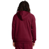 Under Armour Men's Cardinal/White Rival Fleece Full Zip Hoodie