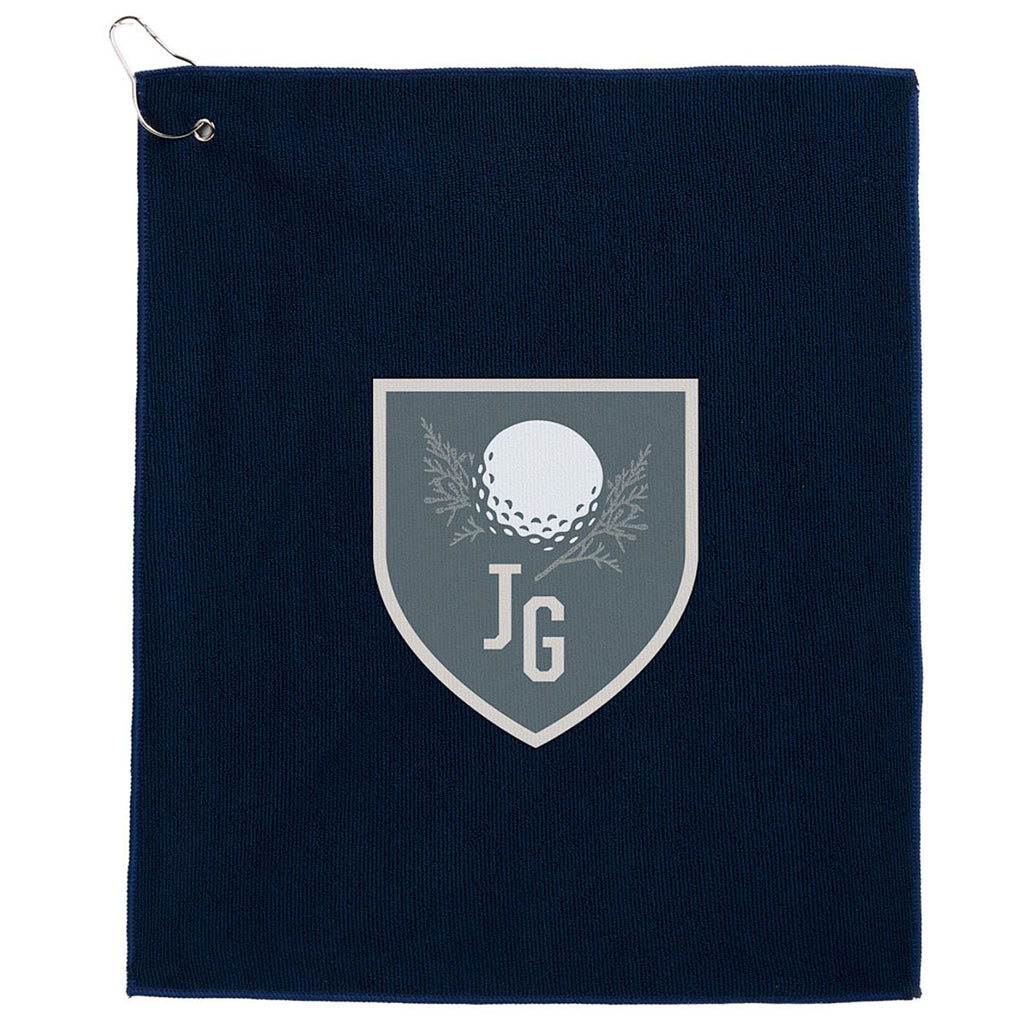 Leed's Navy 15" x 18" RPET 300g Terry Polyester Towel
