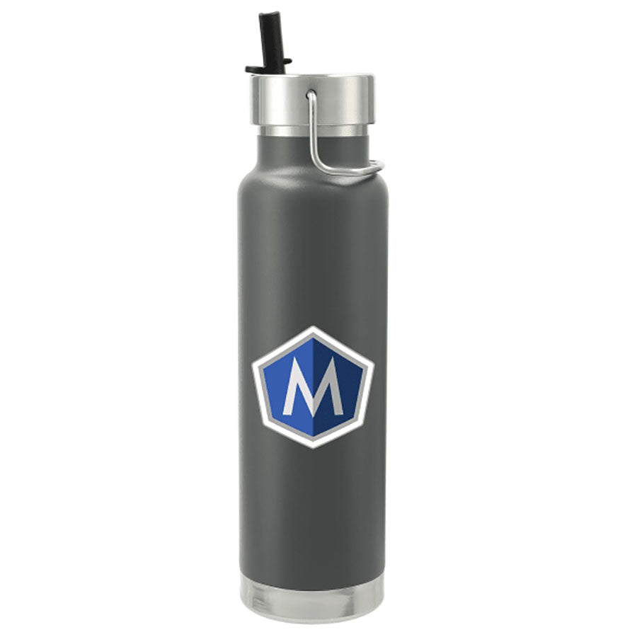 Leed's Grey Thor Copper Vacuum Insulated Bottle 25oz Straw Lid