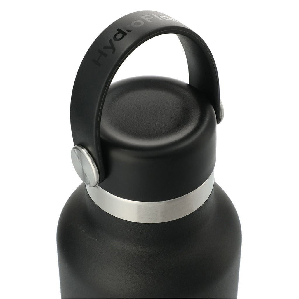 48-Hour Hydro Flask Black Standard Mouth 21 oz Bottle with Flex Cap