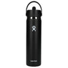 Hydro Flask Black Wide Mouth 24oz Bottle with Flex Straw Cap