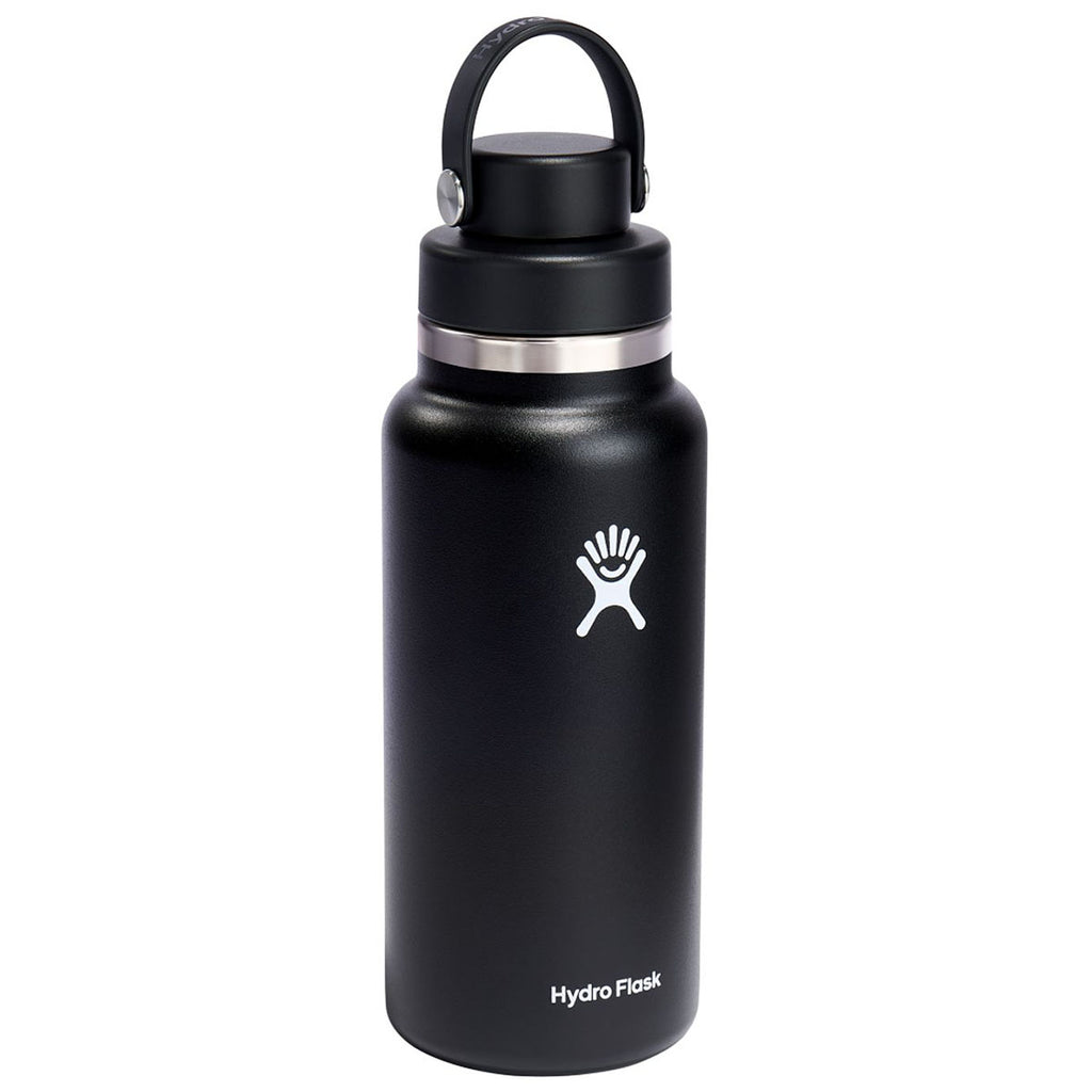 Hydro Flask Black Wide Mouth 32oz Bottle with Flex Chug Cap