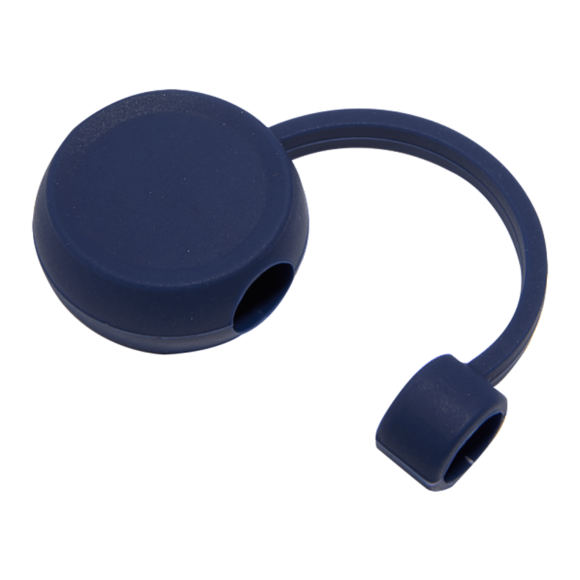 Recycled Navy Silicone Straw Cap