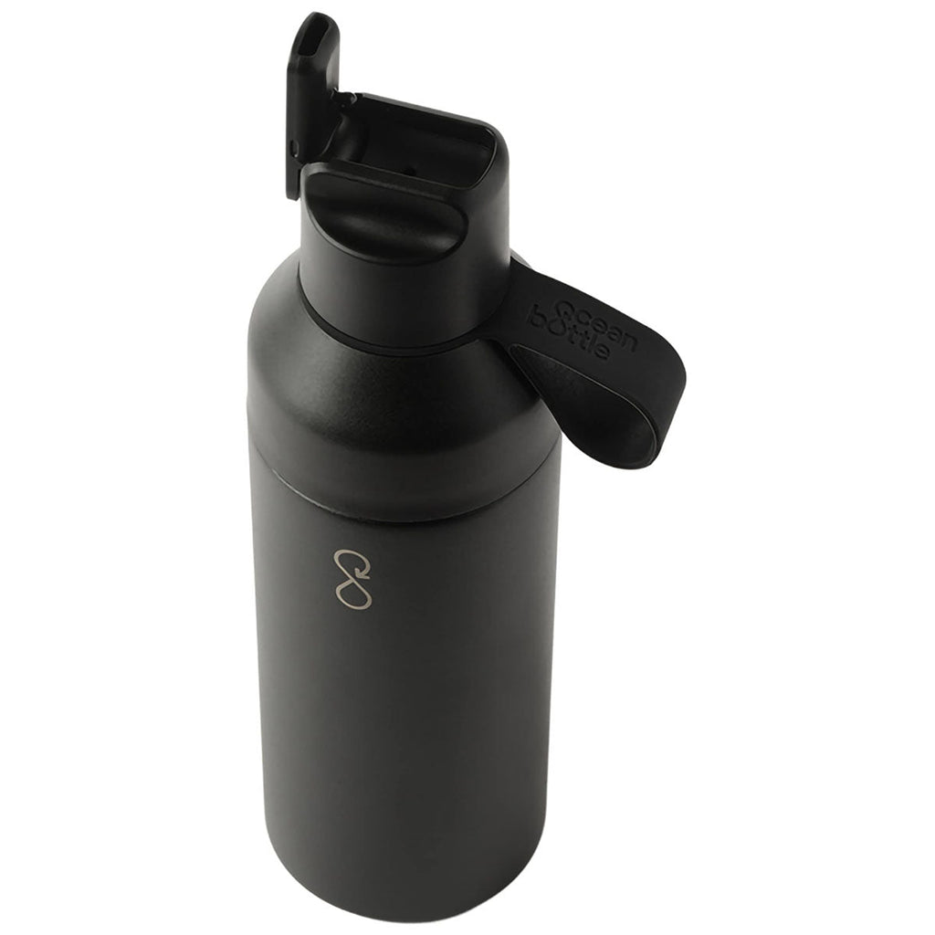 Ocean Bottle Black Go Sports Bottle 500Ml