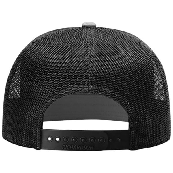Richardson Charcoal/Black/White 7-Panel Trucker