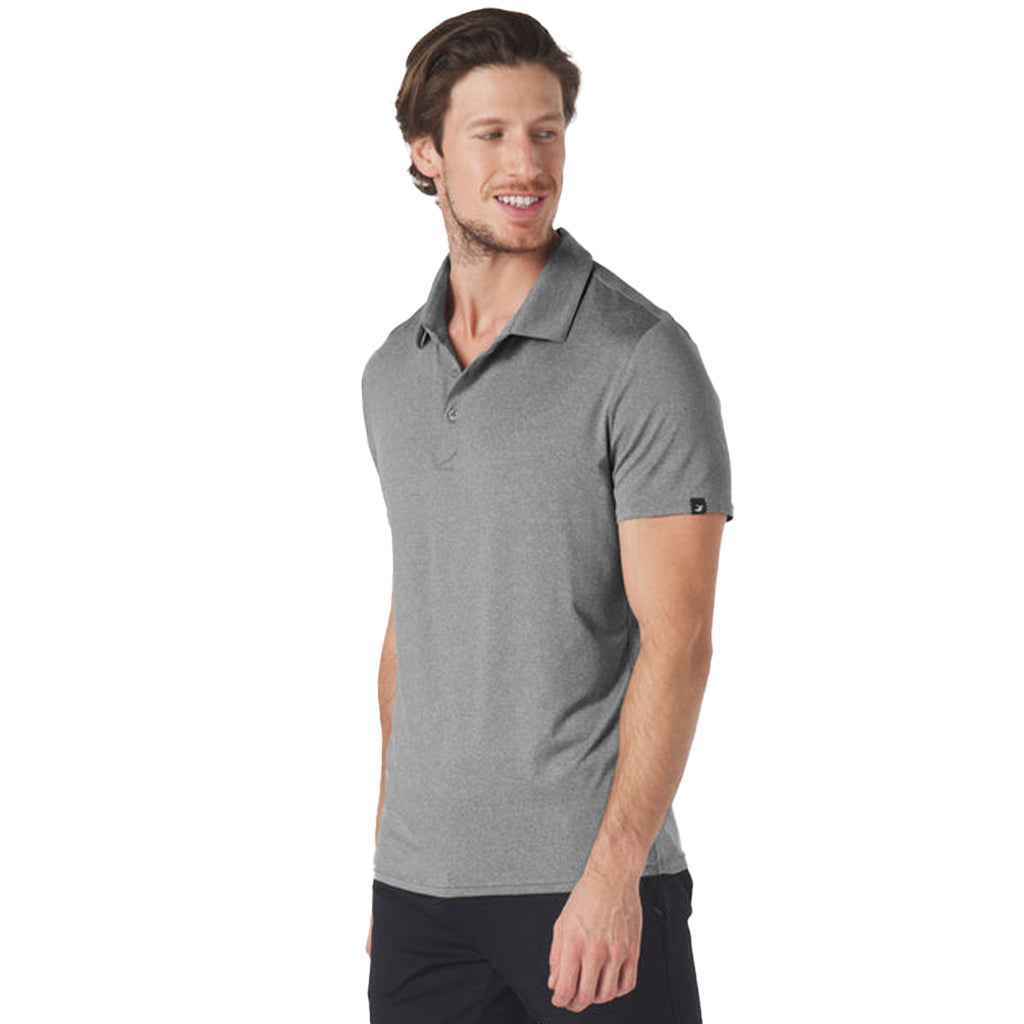 Glyder Men's Black Heather Pin Seeker Polo