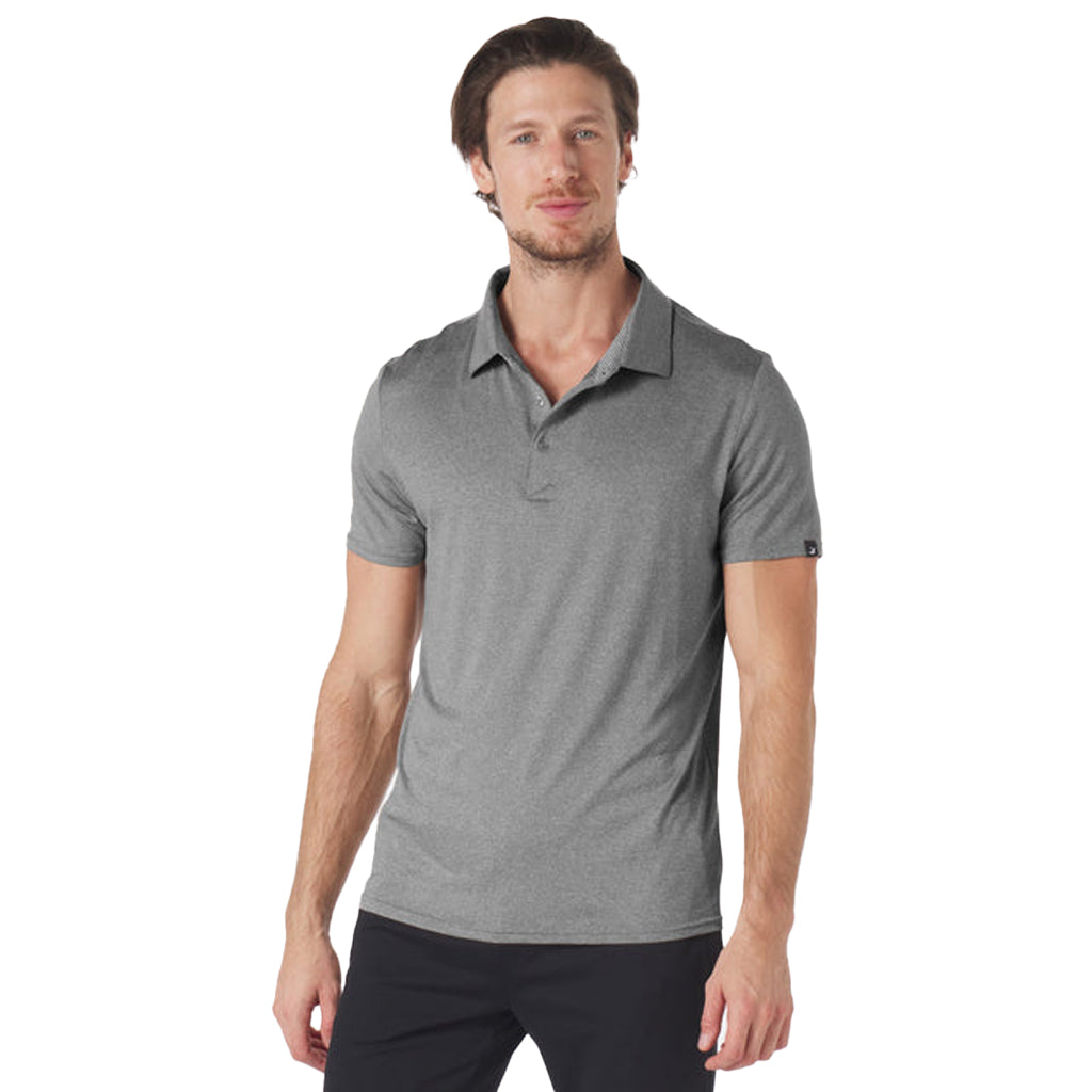 Glyder Men's Black Heather Pin Seeker Polo