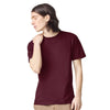 American Apparel Unisex Burgundy Fine Jersey Short-Sleeve T-Shirt