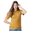 American Apparel Unisex Mustard Fine Jersey Short-Sleeve T-Shirt