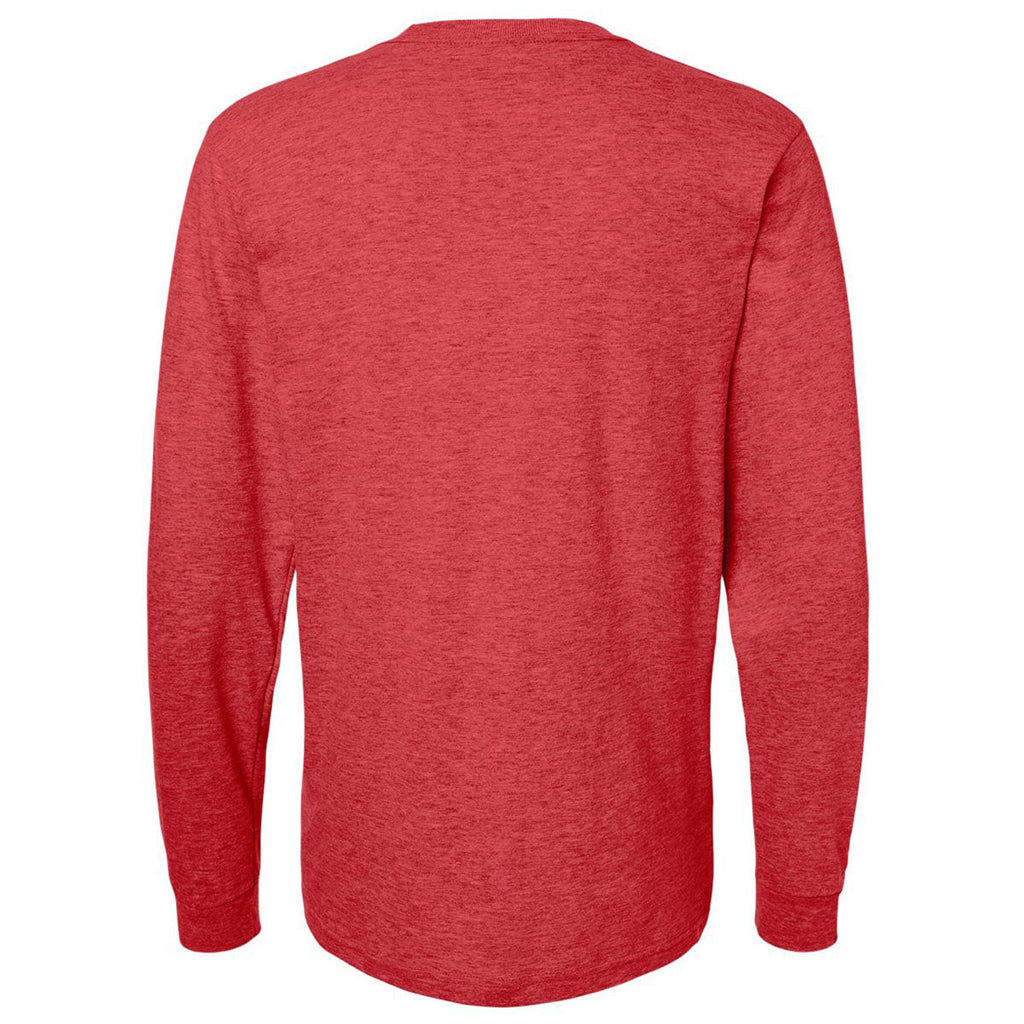 Tultex Unisex Heather Red Fine Jersey Long Sleeve T-Shirt