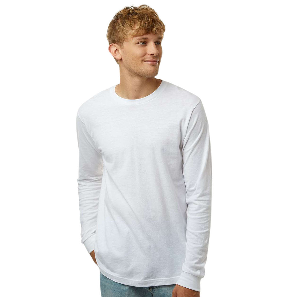 Tultex Unisex White Fine Jersey Long Sleeve T-Shirt