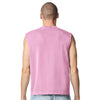 American Apparel Unisex Faded Powder Pink Heavyweight Cotton Garment-Dyed Mid-Length Muscle Tee