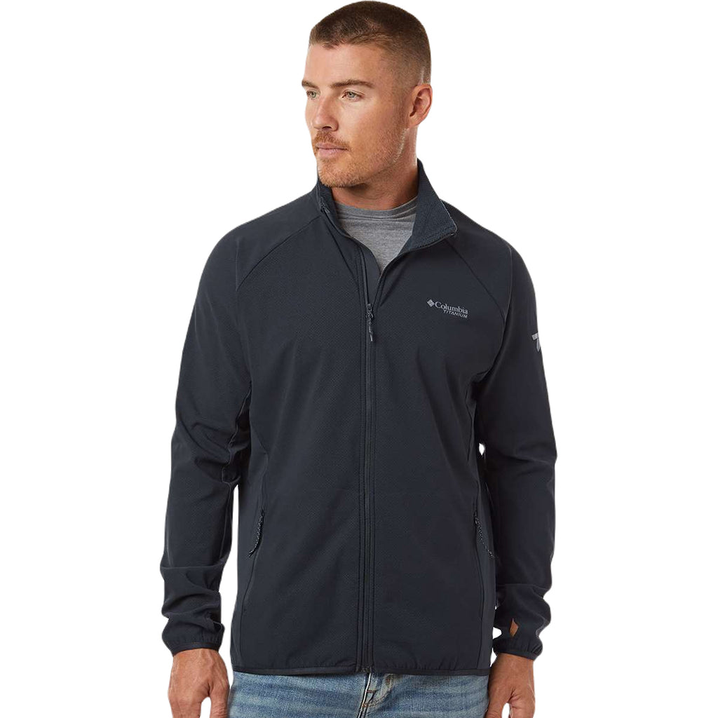 Columbia Men's Black Spectre Ridge Tech Fleece Full-Zip Jacket