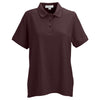 Vantage Women's Deep Maroon Soft-Blend Double-Tuck Pique Polo