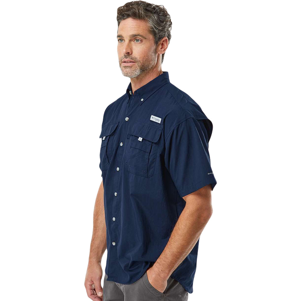 Columbia Men's Collegiate Navy PFG Bahama Short Sleeve Shirt