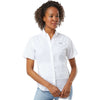 Columbia Women's White PFG Tamiami Short Sleeve Shirt