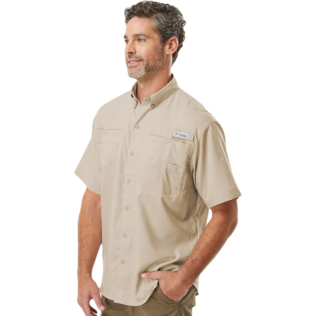 Columbia Men's Fossil PFG Tamiami Short Sleeve Shirt