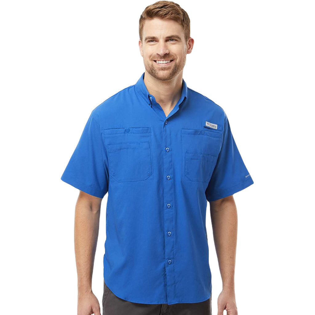 Columbia Men's Vivid Blue PFG Tamiami Short Sleeve Shirt