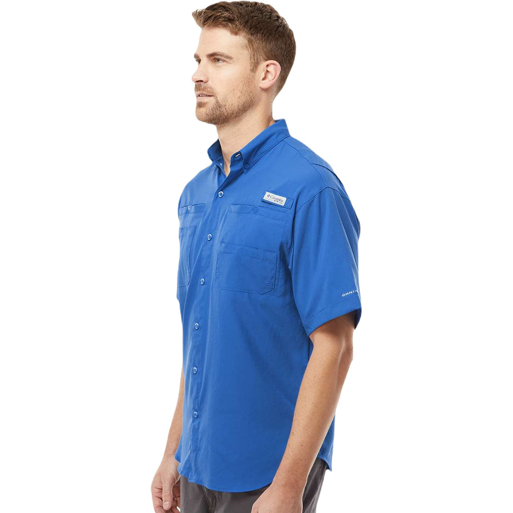 Columbia Men's Vivid Blue PFG Tamiami Short Sleeve Shirt