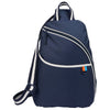 Leed's Navy Retro Sport Recycled Sling Backpack
