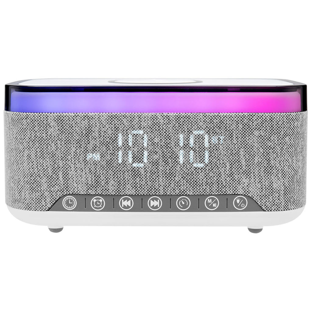 Hit Grey Rise & Shine Clock With Light-Up Speaker & Charger