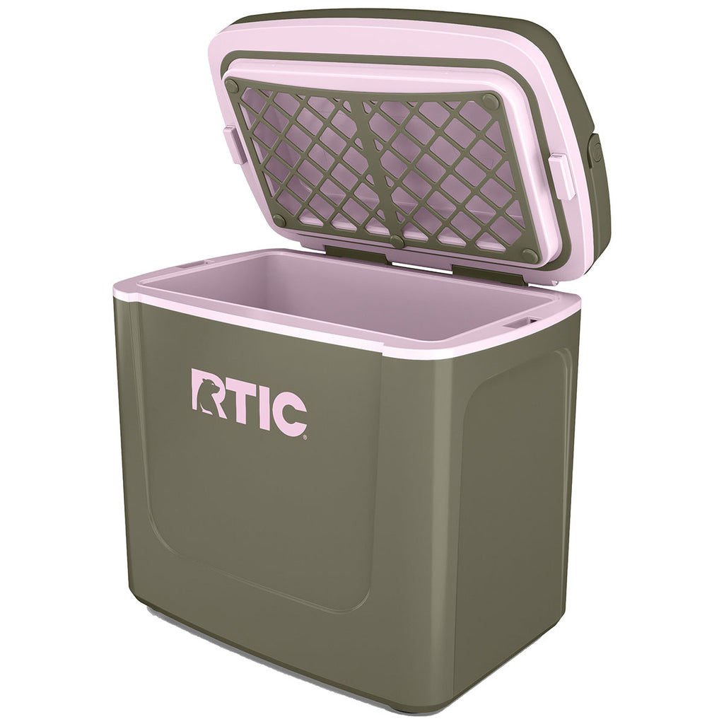 RTIC Olive/Pale Pink 8 QT Road Trip Personal Cooler