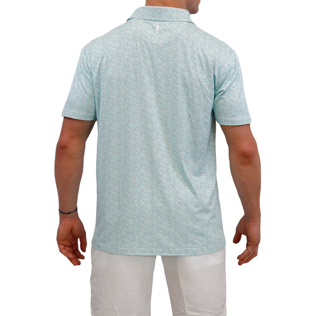 AndersonOrd Men's White/Bleached Aqua/Steel Reservoir Polo