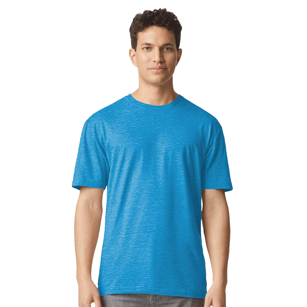 Gildan Unisex Heather Sapphire Light Cotton T-Shirt