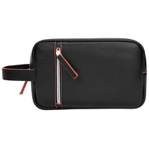 Hit Black with Red Glen Leatherette Toiletry Bag