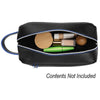Hit Black with Royal Blue Glen Leatherette Toiletry Bag