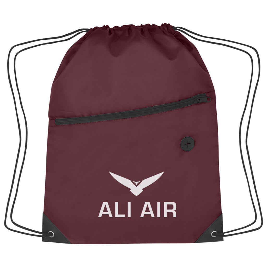 Hit Maroon Sports Pack With Front Zipper